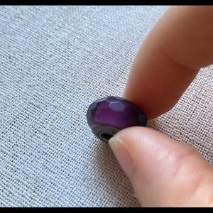 Pandora purple crystal charm bracelet